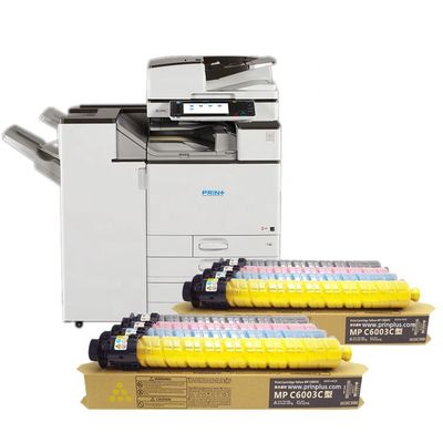 Ricoh Toner Cartridge tương thích với máy photocopy Ricoh MPC4503 MPC5503 MPC6003 cung cấp nguồn cung cấp in ấn và toner nhất quán