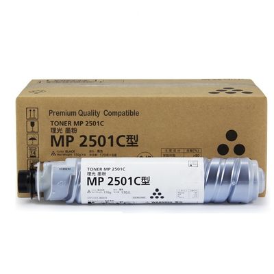 Đơn đặt hàng mẫu có sẵn để kiểm tra hộp mực tông màu đen Ricoh MP2501C cho máy photocopy MP2014 MP2001 MP2501